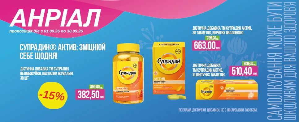 Акція Supradin Актив