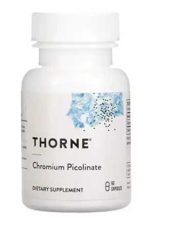 Хрома пиколинат, Chromium Picolinate, Thorne Research,500мкг, 60 капсул