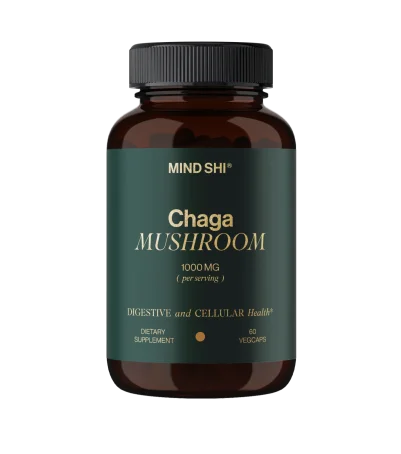 Mind Shi Чага (Chaga Mushroom) 1000 мг, 60 веганских капсул