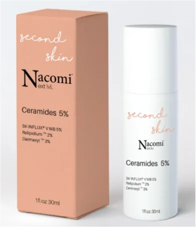 Сироватка для обличчя з Ceramides 5% день/ніч Nacomi, 30 мл