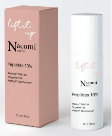 Сироватка для обличчя з Peptides 10% день/ніч Nacomi, 30 мл