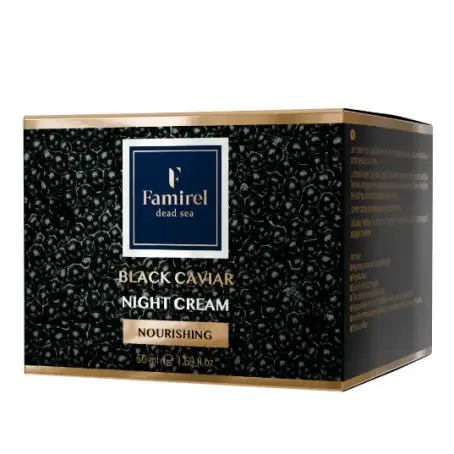 Живильний нічний крем Famirel Black Caviar c чорною ікрою, 50мл
