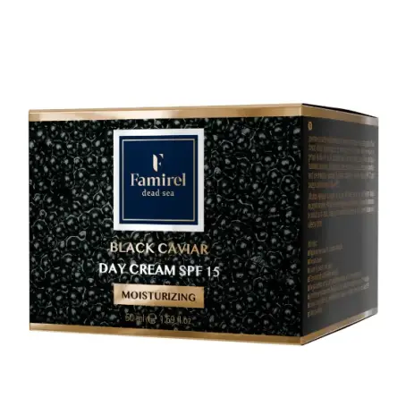 Зволожувальний денний крем Famirel Black Caviar з чорною ікрою SPF 15, 50мл