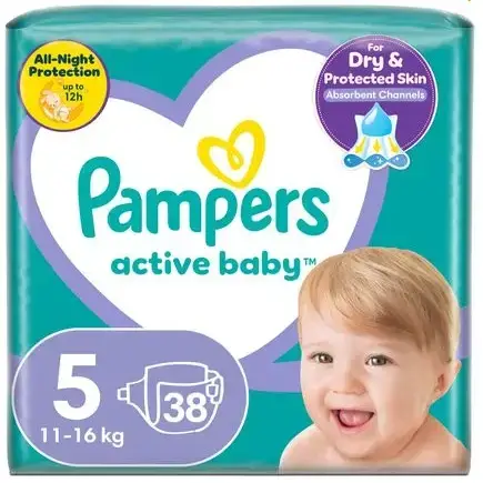 Підгузки Pampers Active Baby розмір 5 (11-16 кг), 38 шт