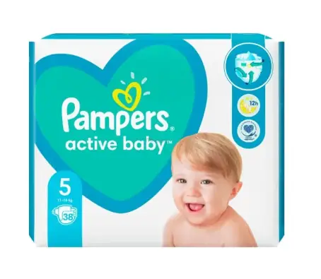Подгузники Памперс Active Baby Junior 5, 11-16 кг, 38 шт.