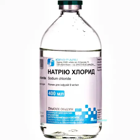 НАТРИЯ ХЛОРИД 0,9% 400 мл р-р инф. бутылка