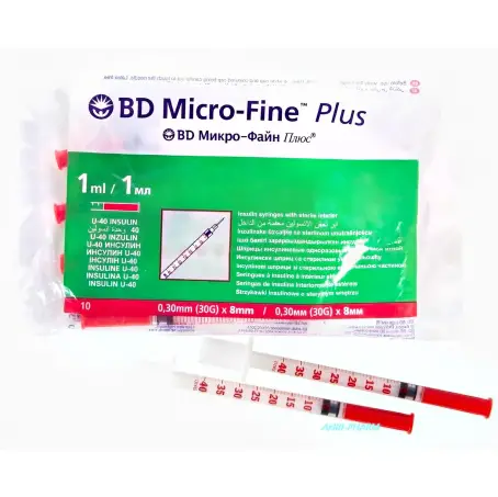 ШПРИЦ 1 мл ИНСУЛ U-40 BD MICRO-FINE PLUS