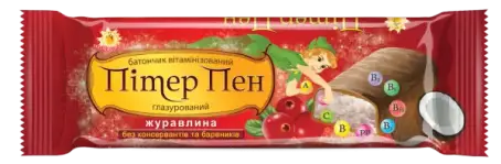 БАТОНЧИК ПІТЕР ПЕН журавлина у молочн. глазурі 40 г