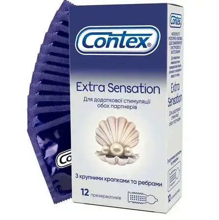  CONTEX Extra Sensation Презервативи рельєфні з точками для додат.стимул. № 12