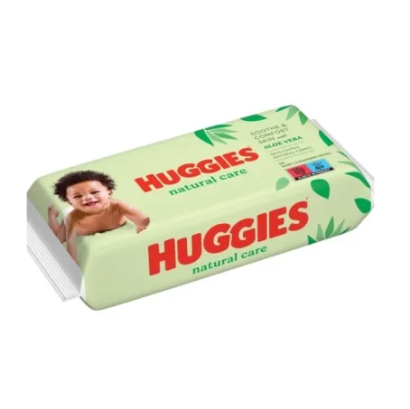 Серветки вологі Huggies Natural Care Aloe Vera дитячі, 56 шт