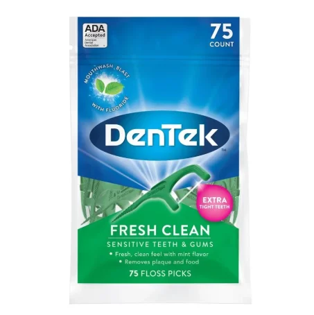 Флосс-зубочистки DenTek Fresh Clean Освежающая очистка, 75 штук