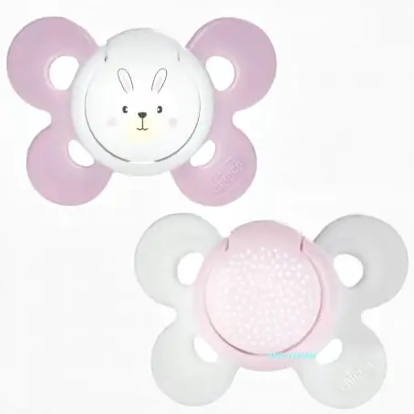 СОСКА ПУСТЫШКА CHICCO Physio Comfort силік. ортодонт. д/дів. 0-6 міс. №2
