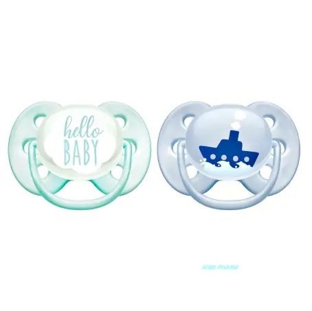 СОСКА ПУСТУШКА PHILIPS AVENT Ultra soft силік. ортодонт. д/хлопч. 0-6 міс. №2 SCF222/01