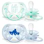 СОСКА ПУСТУШКА PHILIPS AVENT Ultra soft силік. ортодонт. д/хлопч. 0-6 міс. №2 SCF222/01