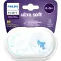 СОСКА ПУСТУШКА PHILIPS AVENT Ultra soft силік. ортодонт. д/хлопч. 0-6 міс. №2 SCF222/01