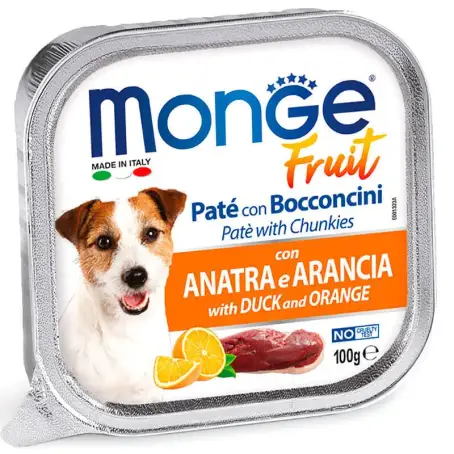КОРМ ДЛЯ СОБАК MONGE DOG FRUIT качка з апельсином 0,1 кг