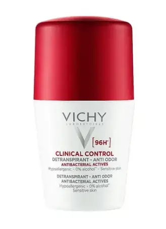 Vichy Клиникал Контрол, шариковый антиперспирант против чрезмерного потоотделения и запаха, 96 часов защиты, 50 мл
