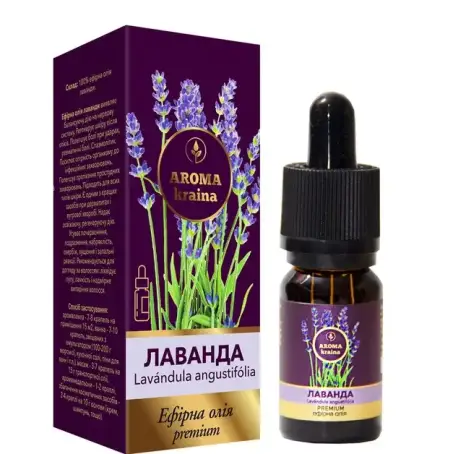 Олія ефірна Aroma kraina Premium Лаванда з піпеткою 10 мл