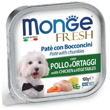 Влажный корм Monge dog Fresh Курица с овощами 100 г