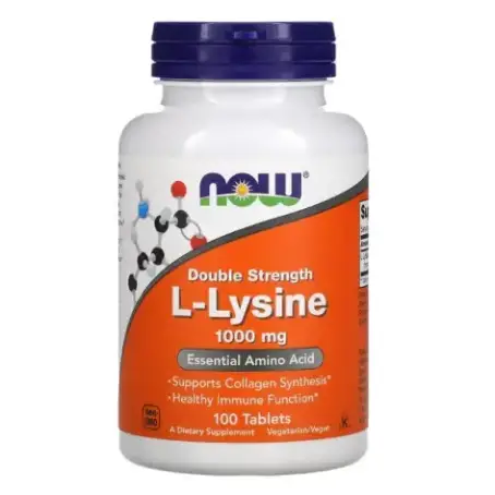L-лизин двойная сила, NOW Foods, 1000 мг, 100 таблеток