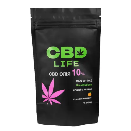 CBD ОЛІЯ 10% зі смаком апельсину ТМ CBD life, пероральний спрей 10 мл