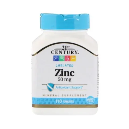 Цинк хелатный 50 мг 21st Century, 110 таблеток
