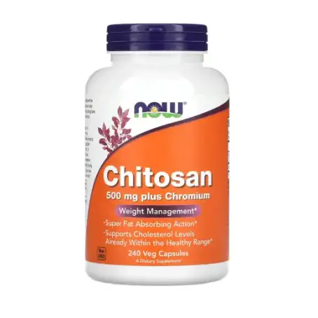 Хітозан NOW Foods (Chitosan) 500 мг, 240  вег.капсул