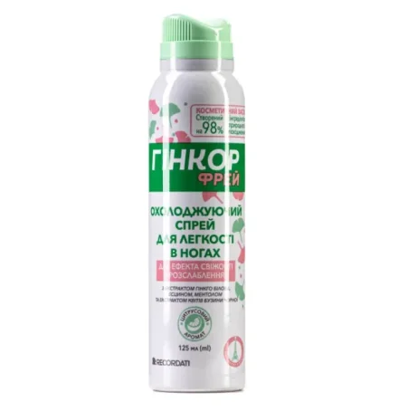 Спрей для ног Гинкор Фрей охлаждающий для легкости в ногах, 125 мл