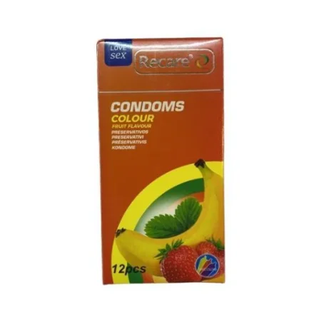 Презервативи латексні з силіконовою змазкою "Recare®" кольорові №12 