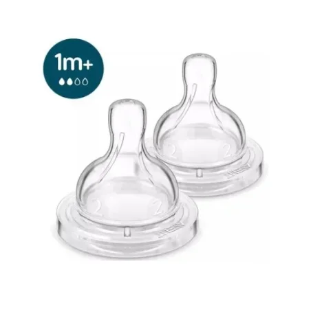 Соска силиконовая Philips Avent Anti-colic SCY762/02, медленный поток, от 1 месяца, 2 шт.