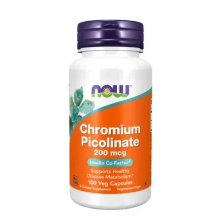 Хром пиколинат NOW Chromium Picolinate 200 мкг вег. капсулы №100