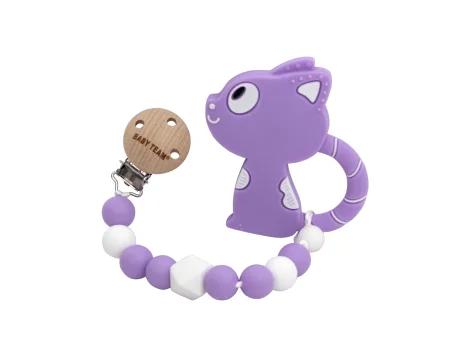 Игрушка-прорезыватель Baby Team силиконовый с цепочкой арт. 4055, 1 шт