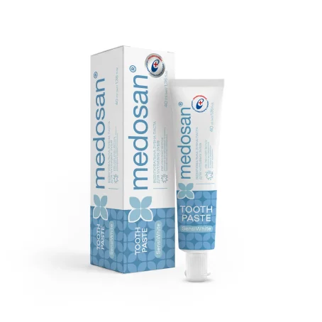 Отбеливающая зубная паста для чувствительных зубов SensiWhite Medosan, 40 мл