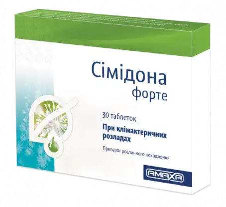 Симидона форте таблетки для облегчения симптомов в период менопаузы по 13 мг, 30 шт.
