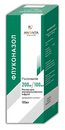 Флуконазол розчин для інфузій 200 мг/100 мл контейнер 100 мл