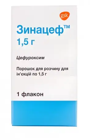 ЗИНАЦЕФ 1500 мг N1 пор. для п ин. р-ра фл.