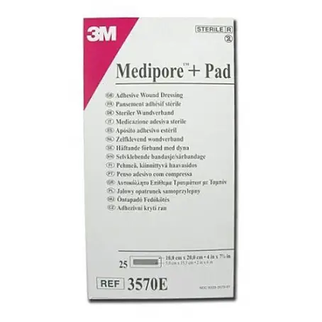 Medipore+Pad адгезивная повязка для закрытия ран (3570E) 10 х 20см