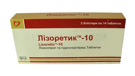 Лизоретик таблетки по 10 мг, 28 шт.