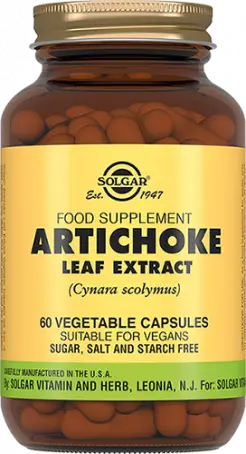 Солгар Артишок листя екстракт капсули, 60 шт.