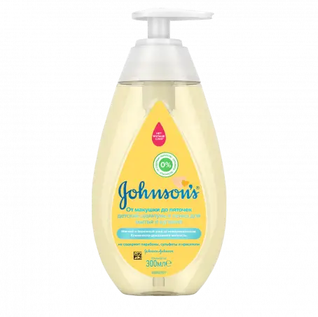 Пінка-шампунь для миття та купання Johnson's Baby Від верхівки до п'яточок дитяча, 300 мл