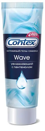 Интимный гель-смазка CONTEX (Контекс) Wave увлажняющий с пантенолом, 30 мл
