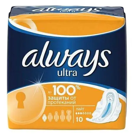 ALWAYS Ultra Light Single прокладки гігієнічні ароматизовані, 10 шт.