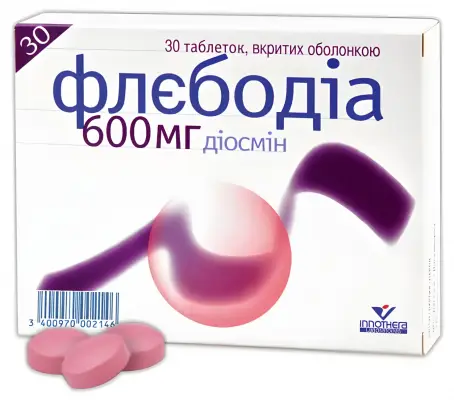 Флебодиа таблетки по 600 мг, 30 шт.