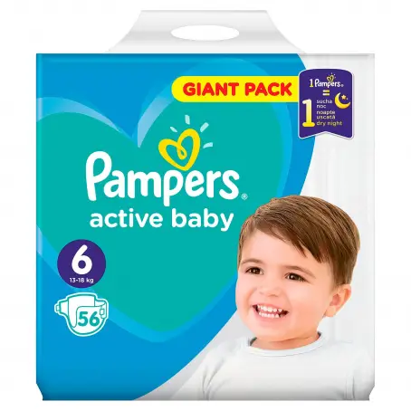 ПОДГУЗ PAMPERS ACTIVE BABY 16+ N54 extra large