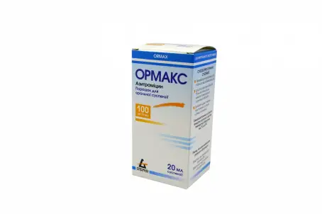 Ормакс порошок для оральної суспензії, 100 мг/5 мл, 20 мл