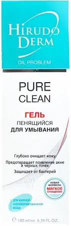 Hirudo Derm, PURE CLEAN пенящийся гель для умывания из серии Oil Problem 180 мл