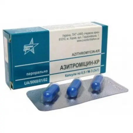 Азитромицин-КР капсулы по 0,5 г, 3 шт.