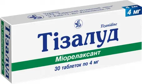 Тізалуд таблетки по 4 мг №30