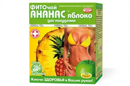 Фиточай ананас, яблоко Ключи Здоровья 1.5 г №20