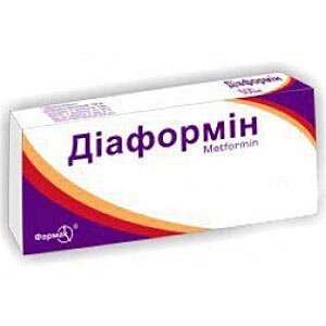 Диаформин таблетки по 850 мг, 30 шт.